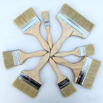 Thickened Wooden Handle Paint Brush, Bristle Brush, Paint Cleaning Brush, Dust Removal Soft Small Brush, Waterproof Barbecue Boat Dust Sweeper