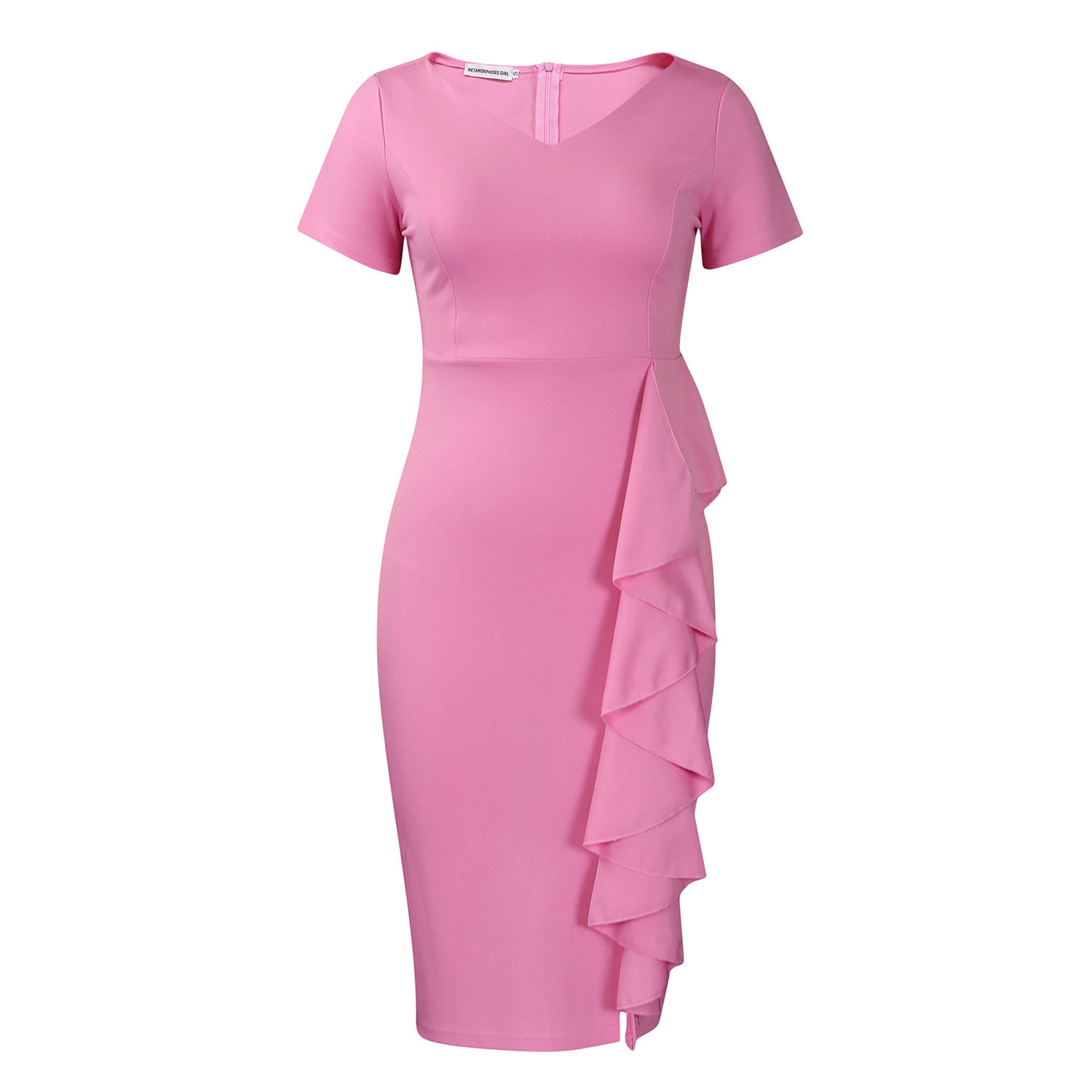Plus Size Womens Dress Elegant Ruffle Hem Stylish Design Comfortable Fit Perfect for Casual or Formal Occasions