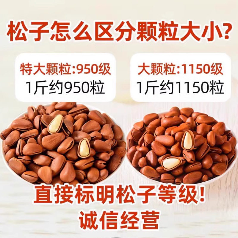 2024 New Large-Capacity Open Pine Nuts Non-Specialty Grade Extra Large Northeast Pine Nut Kernels Nut Snacks Wholesale Roasted Seeds