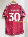 2026/27 liverpool home jersey customized with #30 and league captain's armband