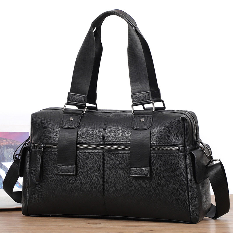 Genuine Leather Men's Bag Large Capacity Casual Men's Bag Computer Handbag for Business Travel Bag Top Layer Cowhide