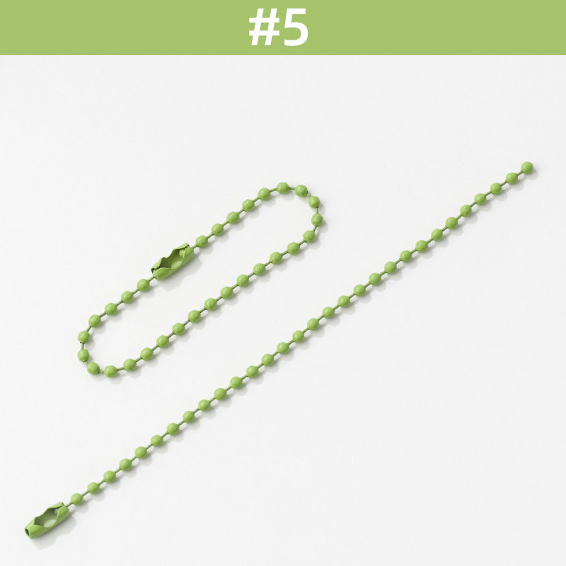 金属彩色珠链2.4mm波珠链糖果色diy饰品配件吊牌链烤漆咕卡挂链条