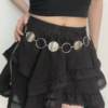 New Hot Selling Personalized Geometric Ring Splicing Metal Waist Chain for Women Hip-Hop with Skirt Hollow Body Chain Accessories