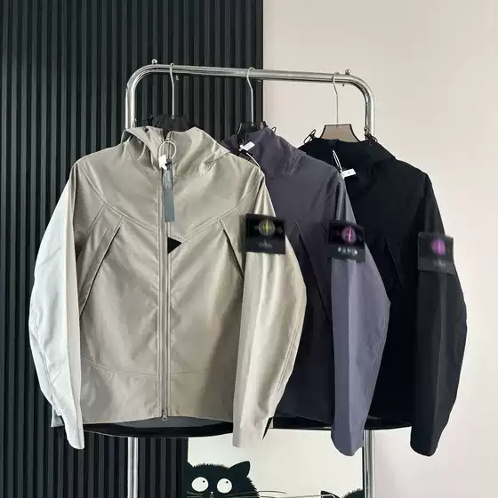 Cross-Border Stone Stone Jacket Men's Spring and Autum American Functional Workwear Hooded Jacket Windproof Jacket