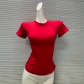 Lunar new year red/crew neck cotton short-sleeve t-shirt [cotton] - premium quality