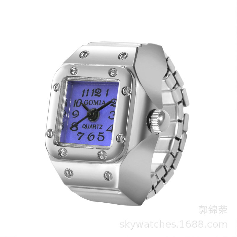 wish/速卖通/EB热销铆钉桃心复古八角戒指表爆款推荐手表批发