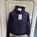 Hooded navy blue white label