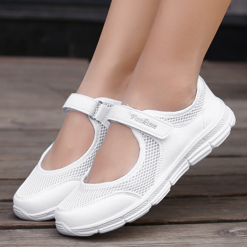2024 new style mother shoes shallow mouth women's shoes outdoor fashion casual shoes hiking shoes mesh breathable nurse shoes women