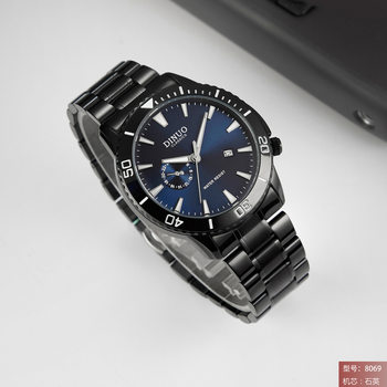 DINUO 8069 Men's Watch Calendar Sports Leisure Luminous Fashion Watch Steel Band Watch Belt