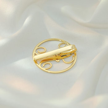 European and American personalized DIY letter shoe clip daily versatile round hollow removable shoe buckle simple fashion