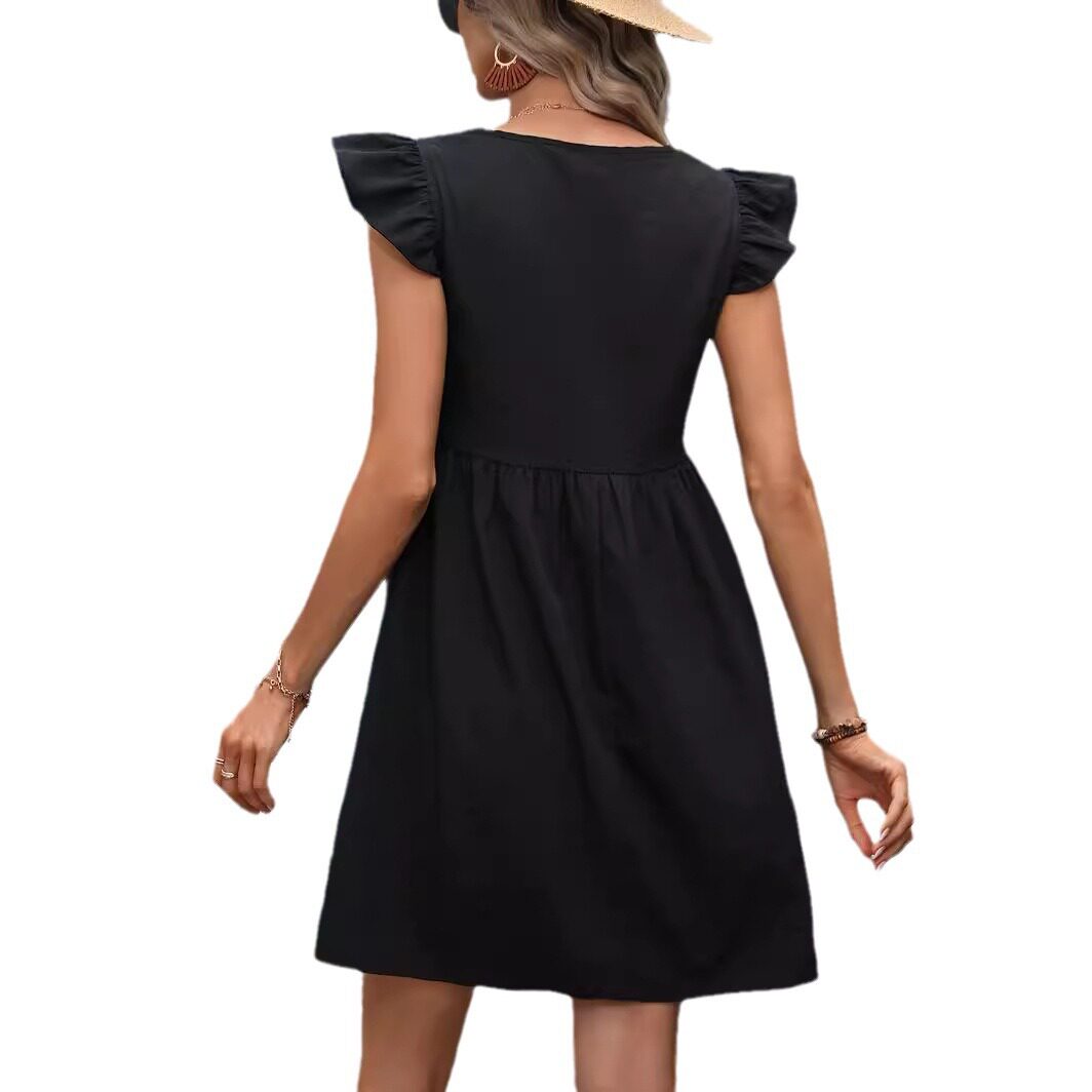 V Neck Floral Print Dress Elegant Design Comfortable Fabric Suitable for Casual or Formal Occasions Wholesale
