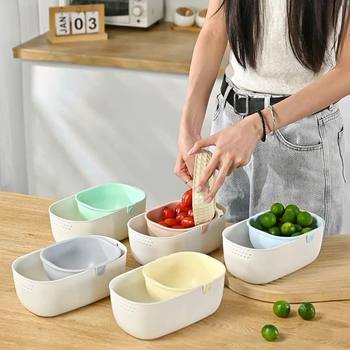 Snack Storage Box, Fruit Draining Basket, Lazy Person's Binge-Watching Gadget, Living Room Coffee Table, Double-Layer Nut Box, Fruit Plate, Vegetable Washing Basket