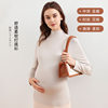 Pregnant Women's Base Shirt Spring and Autumn Half-high Collar Autumn and Winter Long-sleeved Modal T-shirt Women's Fashion Maternity Top