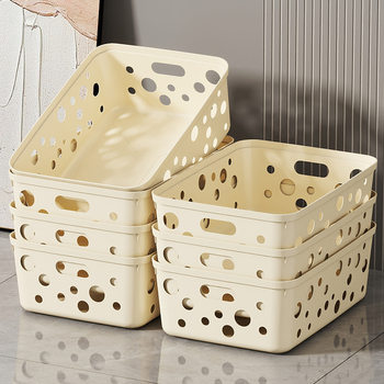 Manufacturer Plastic Storage Basket Kitchen Snack Storage Basket Desktop Books High-Value Sundries Storage Basket Supplies