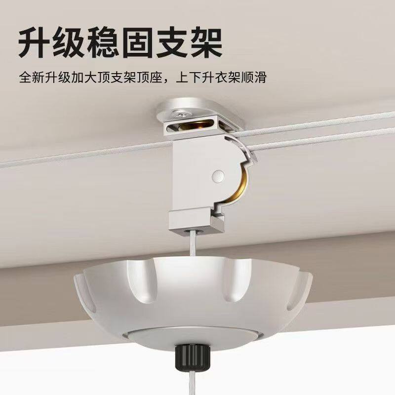 Hand Drying Rack Drying Rod Thickened Balcony Lifting Drying Rack Household Four-bar Double-bar Three-bar Top-mounted Manual Cool Clothes