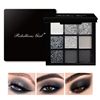 Cross-border Black Swan Nine-color Eye Shadow Plate Smoky Makeup Dark Punk Pearlescent Matte Metal European and American Nine-color Eye Shadow