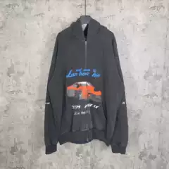 Correct Version Paris B 25 Autumn and Winter New Lambo Joint Collaboration Washed Zipper Hooded Sweatshirt Jacket