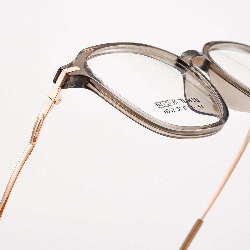 Cross-Border Popular Internet Celebrity Lens-Style Gold Glue Fashion Eyeglass Frames, Unisex Tr90 Eyeglass Frames in a Preppy Style