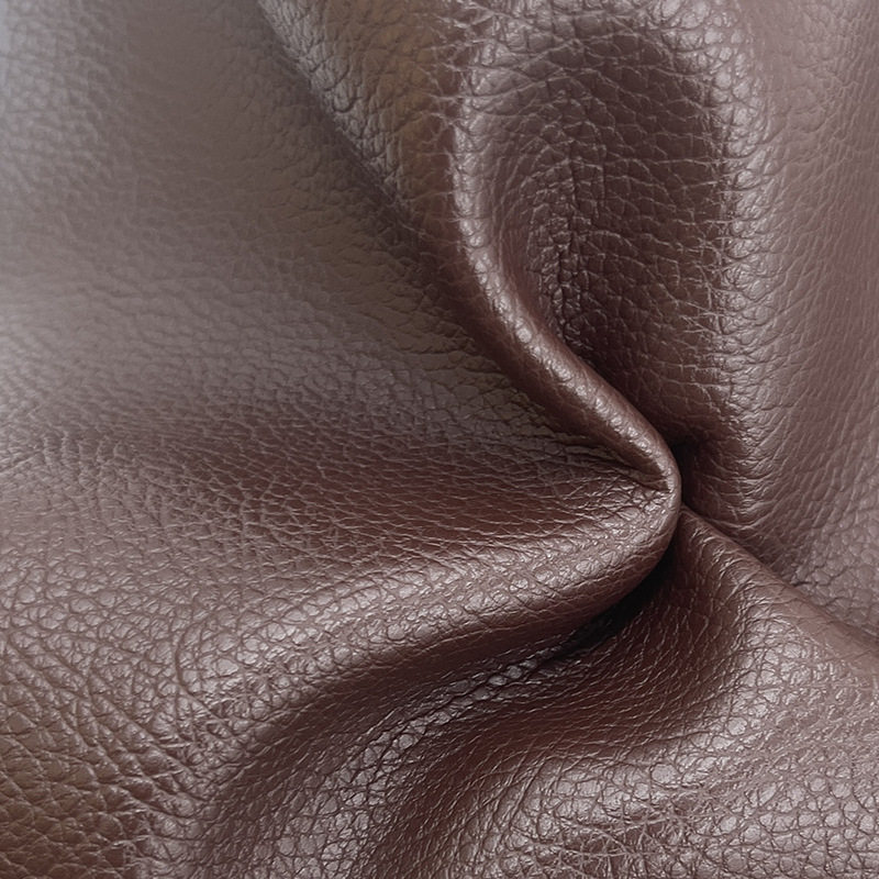 1.5mm Thick Lychee Pattern Leather, Suede Velvet Bottom Nappa Pattern Pvc Leather, Handbag Backpack Luggage Leather