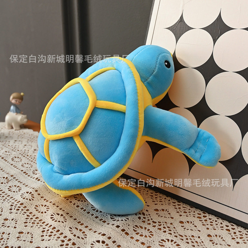 跨境仿真海龟毛绒玩具金钱龟公仔胖版乌龟抱枕厂家现货批发大眼龟