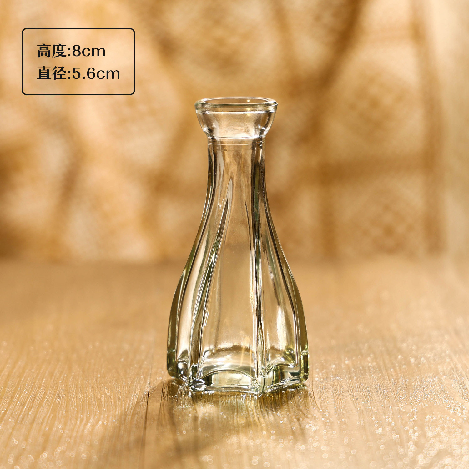 跨境热销复古玻璃花瓶插画高级感香薰瓶 透明ins风摆件小花瓶套装