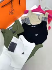 Original Quality Pd Nanyou Must-Have Spring and Summer New Triangle Logo Round Neck Versatile Short, Medium and Long Style Vest