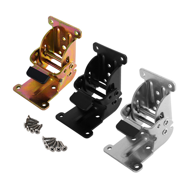 90 degree folding self-locking black double brake hinge hinge hinge furniture coffee table folding self-locking 180 folding lock computer table hinge