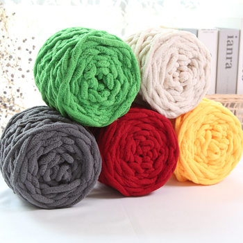 Ice strip line single strand thick wool woven blanket slippers line scarf hat scarf line cross-border factory wholesale