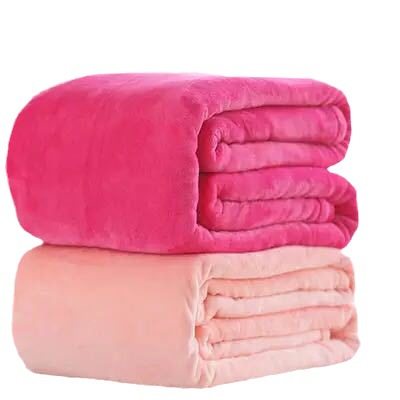 Opening Blanket Coral Fleece Gift Blanket Foreign Trade Flannel Plain Color Thickened Air Conditioning Blanket Children's Nap Blanket