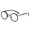 New fashion trend retro Japanese round frame glasses frame men's and women's TR90 transparent plain anti-blue light glasses frame