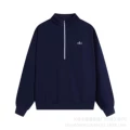 Navy blue half zipper