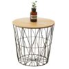 Wrought Iron Bedside Table Multifunctional Storage Basket Side Table Bedroom Small Table Small Apartment Coffee Table Laundry Basket Can Accommodate People