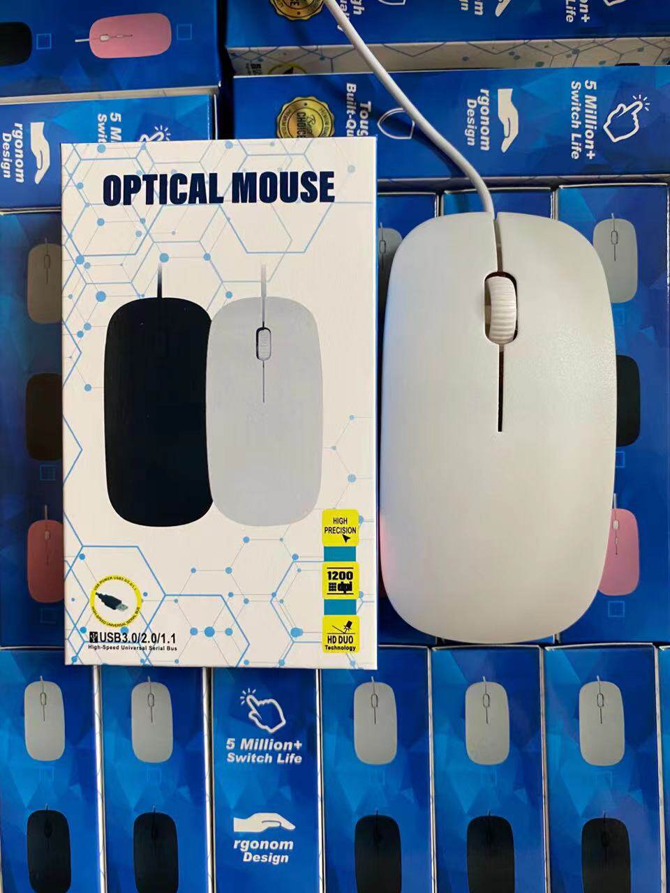 Трансграничные Подходит для Apple, настольные компьютерные аксессуары, офисные бизнес-ноутбуки, небольшие оптоэлектронные проводные мыши оптом