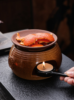 中式香粉可干烧精油炉陶瓷蜡烛扩香器隔火加热旅行围炉烤茶炉