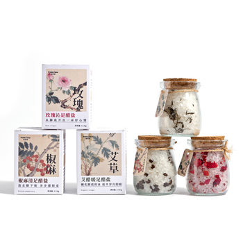 Rose foot massage mineral salt foot bath scrub mugwort foot bath salt spa sea salt pepper himalayan bath salt customized