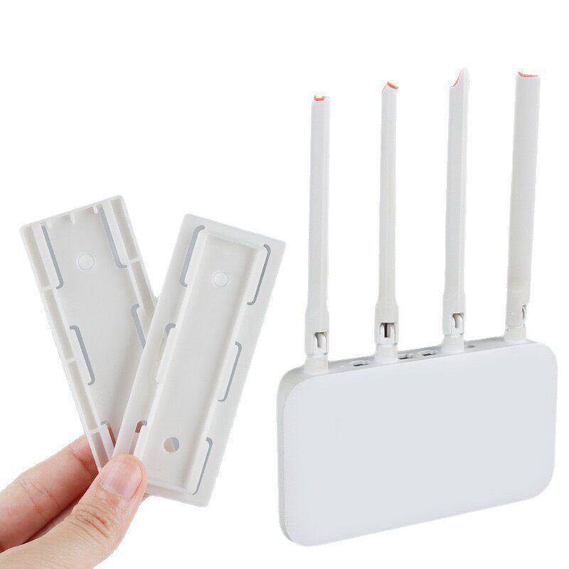 Router Wall Mount, No-Drill Wifi Modem Wall Sticker, Wall-Mounted Placement, Fixed Remote Control Storage, No-Drill Installation
