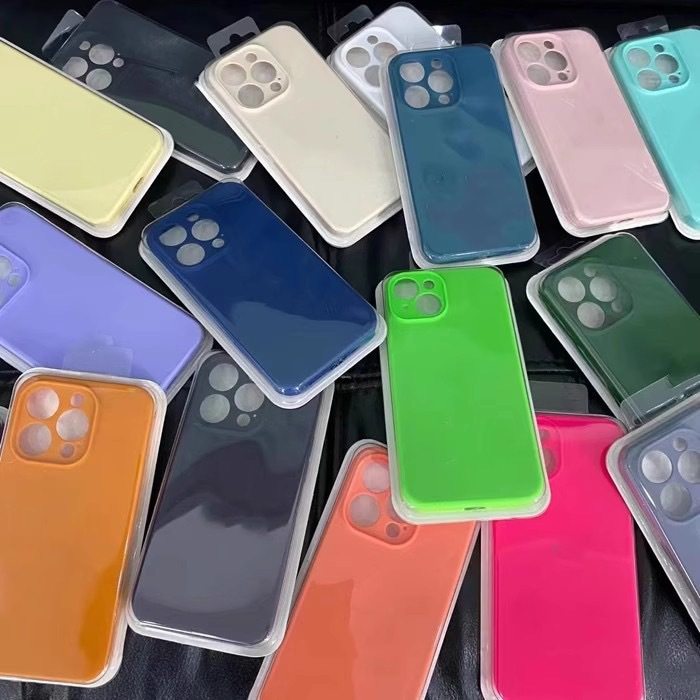 Liquid Silicone Phone Case Suitable for Apple 17 Full-Cover Soft Case iPhone 14 Solid Color Precision Hole 15 Simple Anti-Drop Case