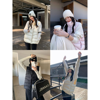 Dream Dt Etolie Warm 90 White Duck down Lightweight down Vest Women's Autumn and Winter Outer Zipper Sleeveless Jacket