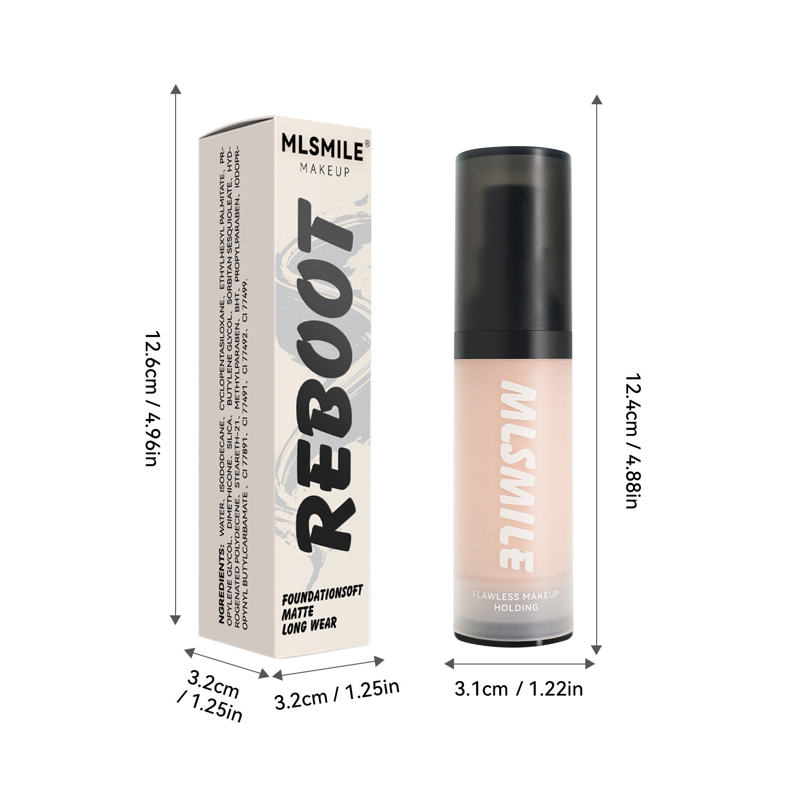 Cross-Border Specially Designed for Pressing 8-Color Liquid Foundation 30ml Long-Lasting Natural Matte Facial Foundation Cream Wholesale
