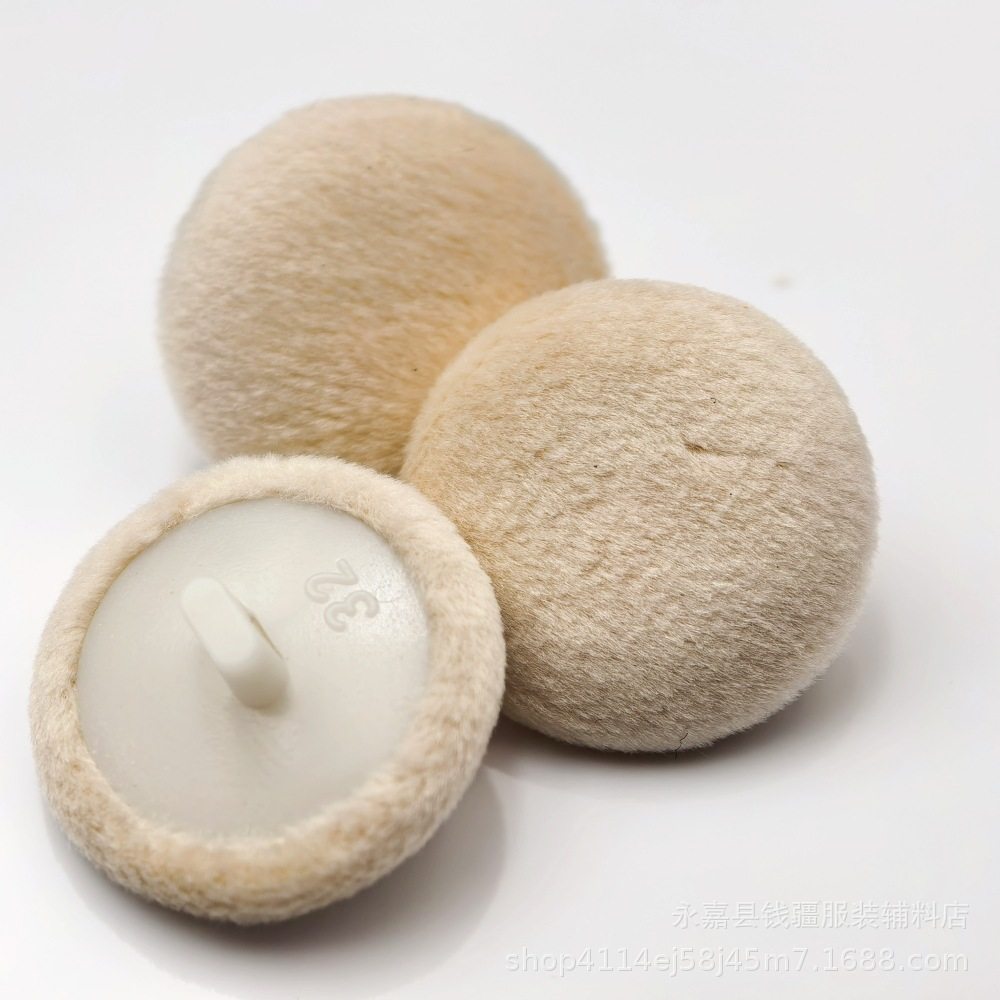 Velvet Cloth Buttons, Round Plastic Foot Buttons, Shirt Cardigans, Sweaters, Dresses, Jackets, Suits, Shoes and Hats Buttons