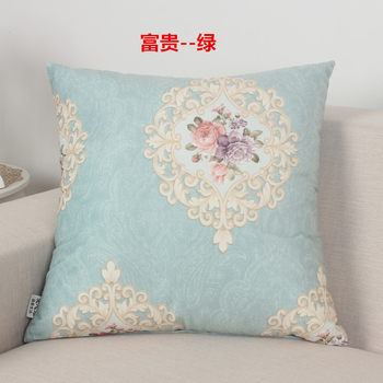 Double-Sided Printed Short Plush Pillow Cushion Cover Backrest Large Fabric Pillow Cover Waist Pillow Cover Pillow Core