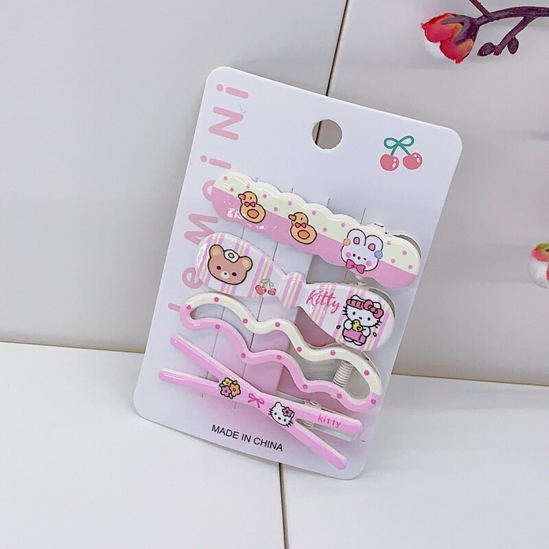 甜美交叉猫猫发夹可爱少女卡通侧边刘海夹网红ins高颜值百搭发饰