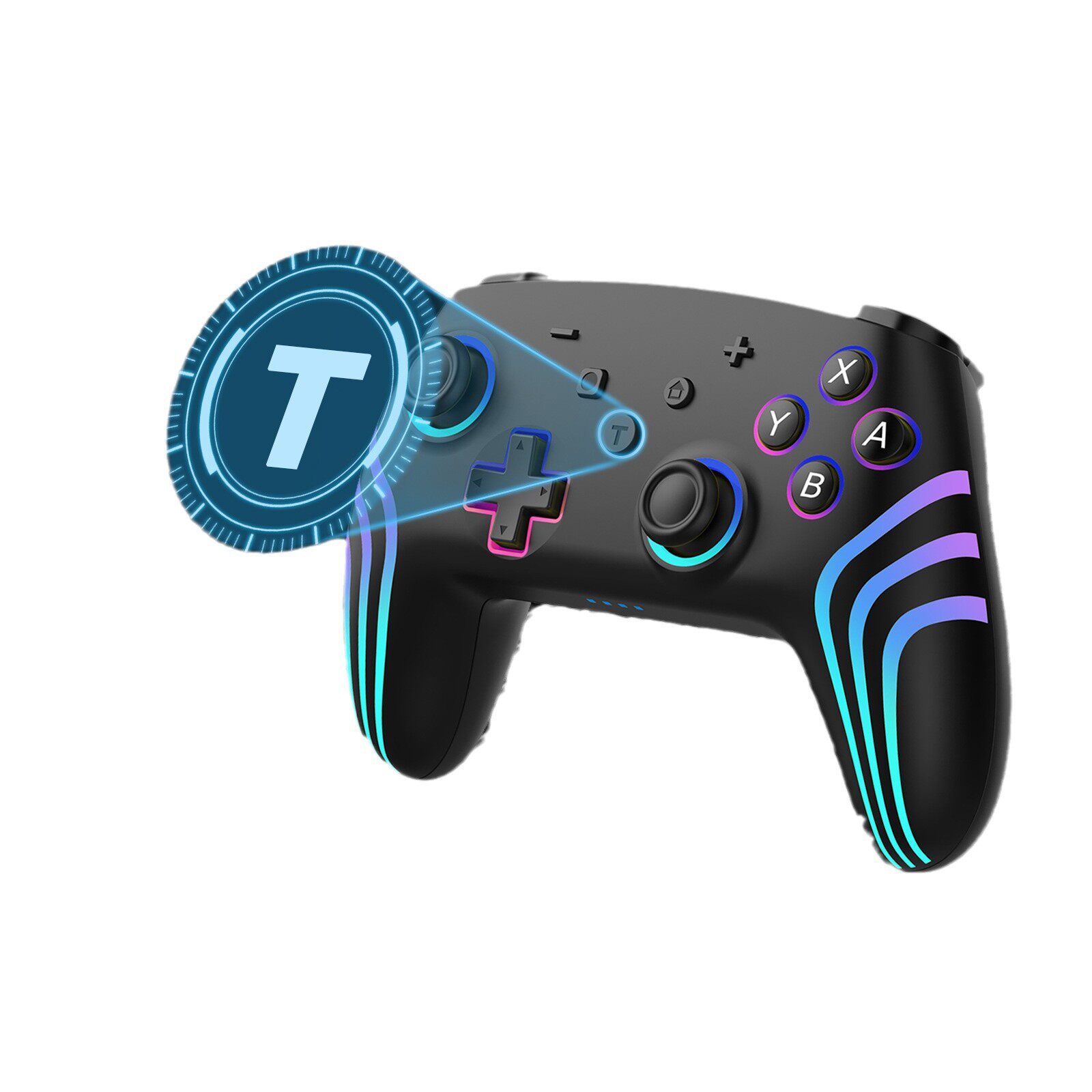 SWITCH Bluetooth wireless handle for Android/Apple with six-axis somatosensory vibration RGB colorful accessories