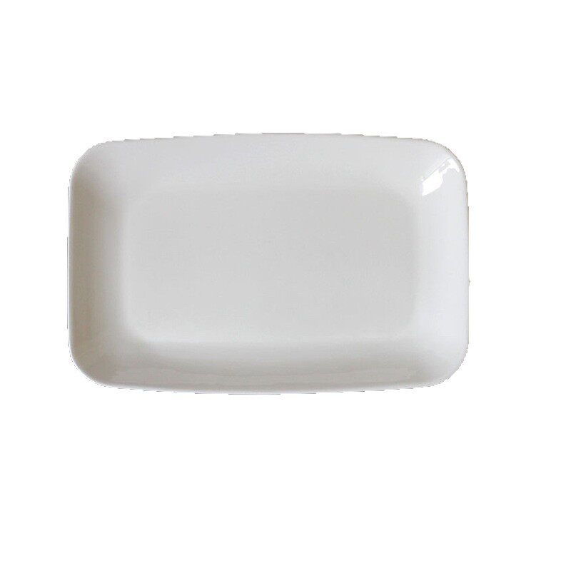 Ceramic Plate White Rectangular Plate Rice Roll Plate Sushi Plate Hotel Restaurant Breakfast Barbecue Hot Pot Dish Plate
