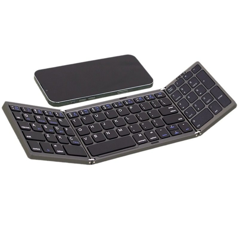 Cross-border B089 three-model folding Bluetooth keyboard tablet mobile phone portable mini keyboard mouse suit charging folding keyboard