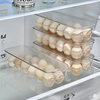 Cross-Border Egg Storage Box New Kitchen Refrigerator Egg Preservation Box with Lid Timed Egg Box Drawer-Type Egg Tray