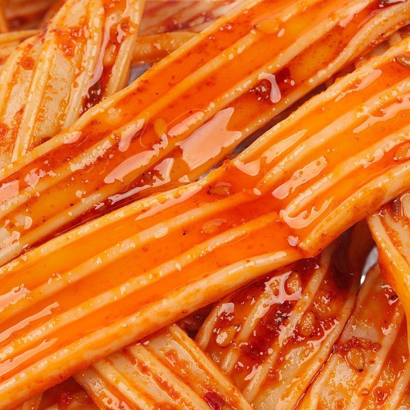 Buy 1 Get 5 Packs of Vegetarian Beef Tendon Snacks, Hunan Style Spicy Casual Snacks, Plastic Runway