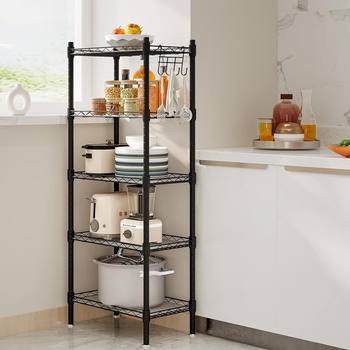 Popular Kitchen Floor-Standing Multi-Layer Storage Rack Multi-Functional Microwave Oven Storage Rack Bookshelf Living Room Organizing Rack