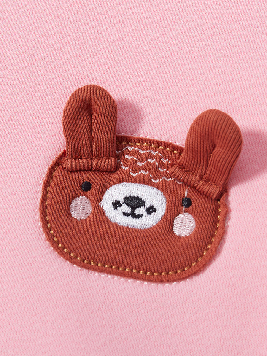 Girls' Fall & Winter Fleece-lined Hoodie, New Crewneck Pullover, Printed Kids' Clothing