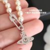 [True Same Edition] Empress Dowager Saturn Pin Pearl Necklace Women's High-value Elegant Shining Spice Girl Clavicle Chain